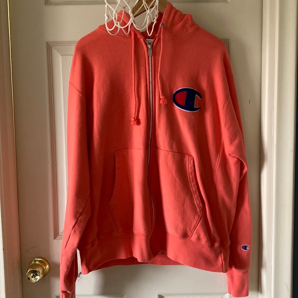 Champion zip up hoodie mens size large